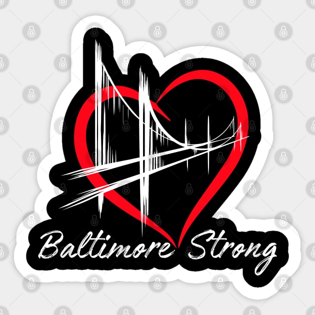 Bridge Baltimore Strong 2024, Pray For Baltimore Strong Sticker by zofry's life